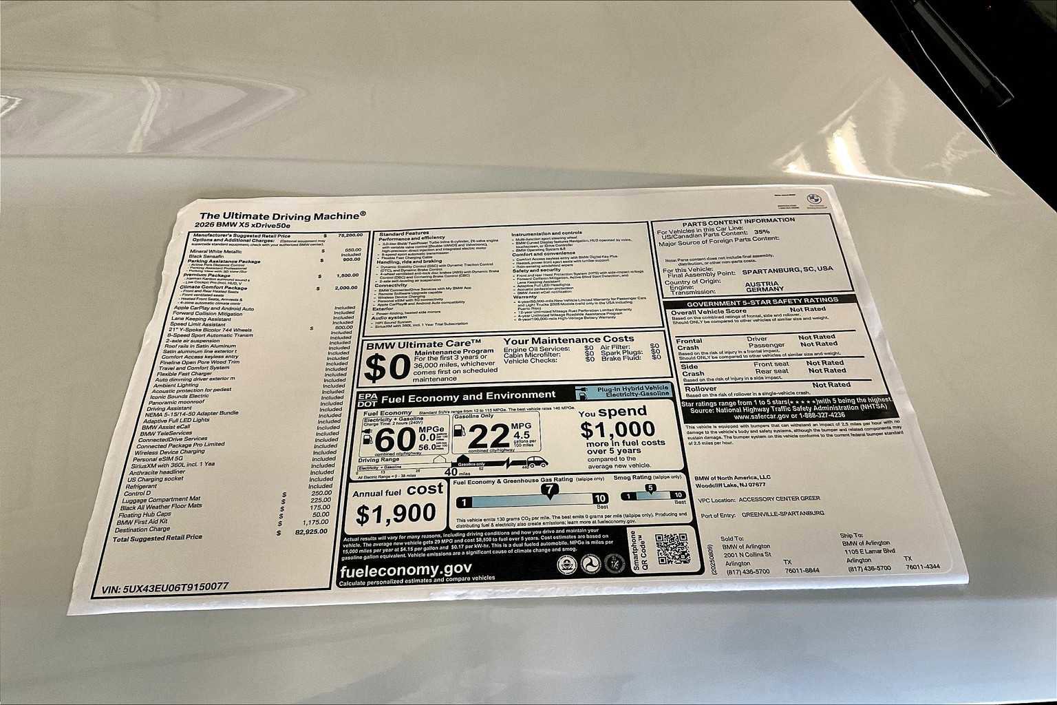 Used 2026 BMW X5 xDrive50e w/ Climate Comfort Package image 19