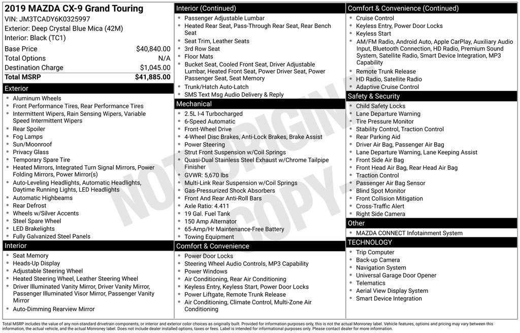 Used 2019 MAZDA CX-9 Grand Touring image 2