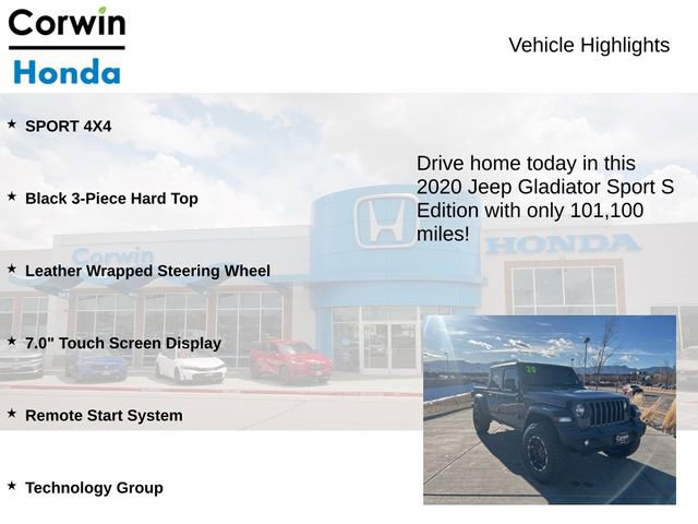 Used 2020 Jeep Gladiator Sport w/ Quick Order Package 24S image 7