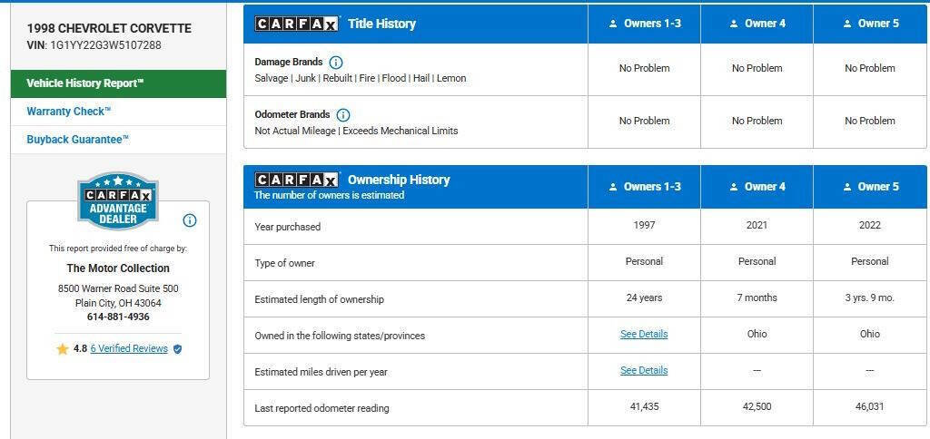 Used 1998 Chevrolet Corvette Coupe w/ Roof Pkg image 20