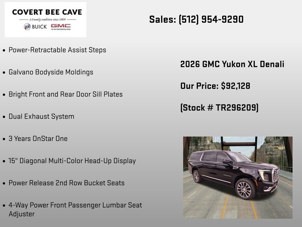 New 2026 GMC Yukon XL Denali w/ Sun & Power Step Package AWD/4WD image 24