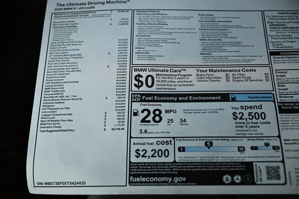 Used 2026 BMW X1 xDrive28i w/ Convenience Package image 39