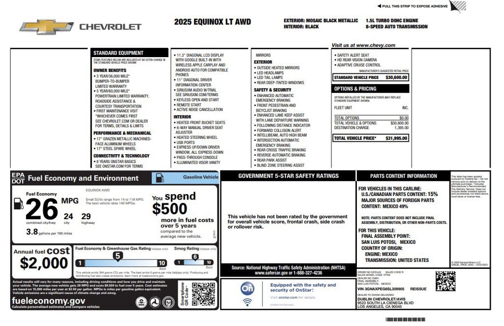 Used 2025 Chevrolet Equinox LT AWD/4WD image 3
