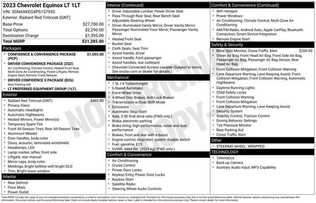 Certified 2023 Chevrolet Equinox LT FWD image 34