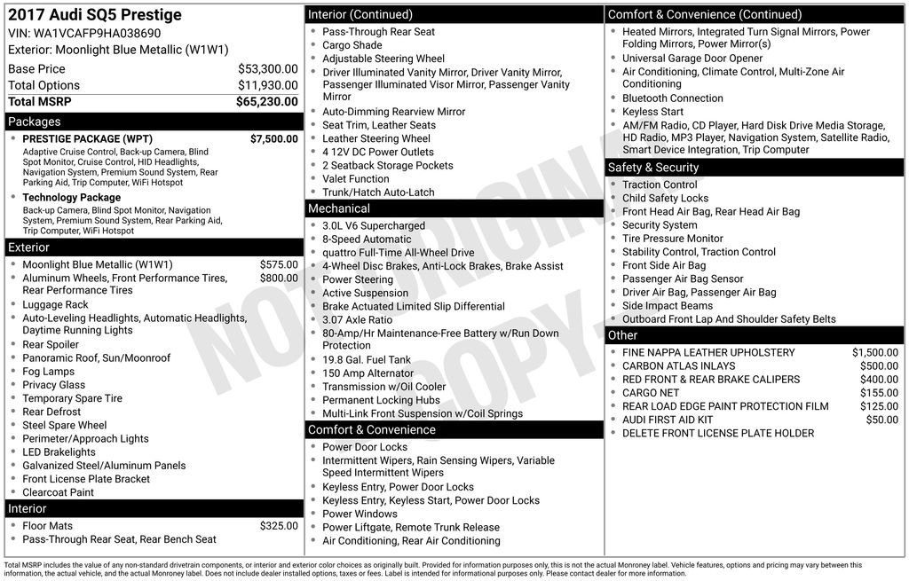 Used 2017 Audi SQ5 Prestige w/ Prestige Package image 39