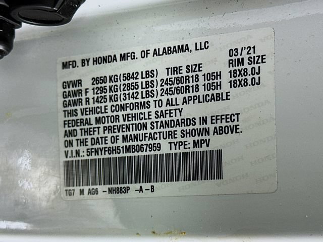 Certified 2021 Honda Pilot EX-L image 38