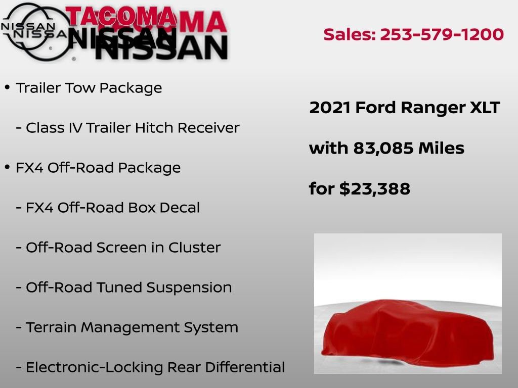 Used 2021 Ford Ranger XLT w/ Equipment Group 301A Mid image 2