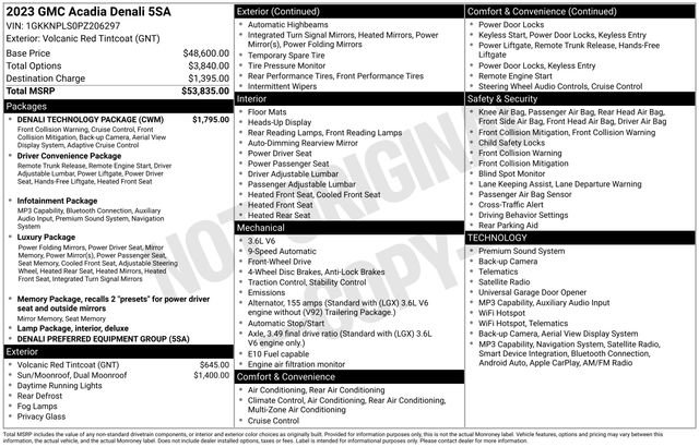 Used 2023 GMC Acadia Denali w/ Denali Technology Package FWD image 5