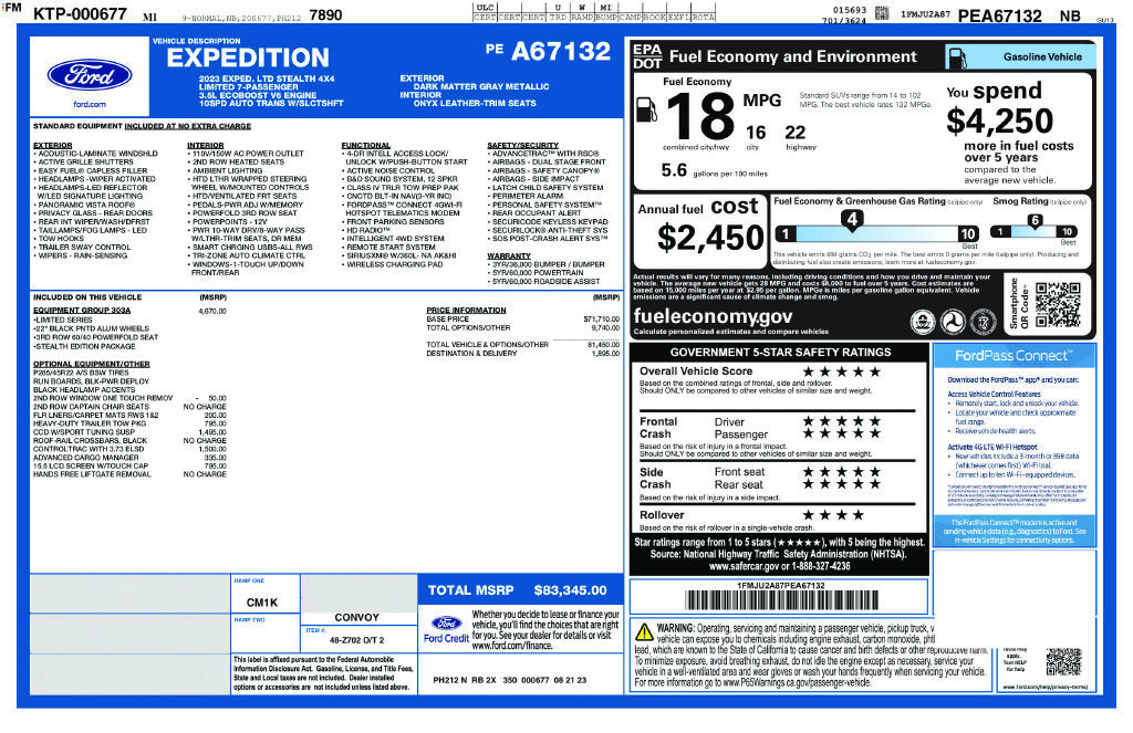 Used 2023 Ford Expedition Limited AWD/4WD image 53