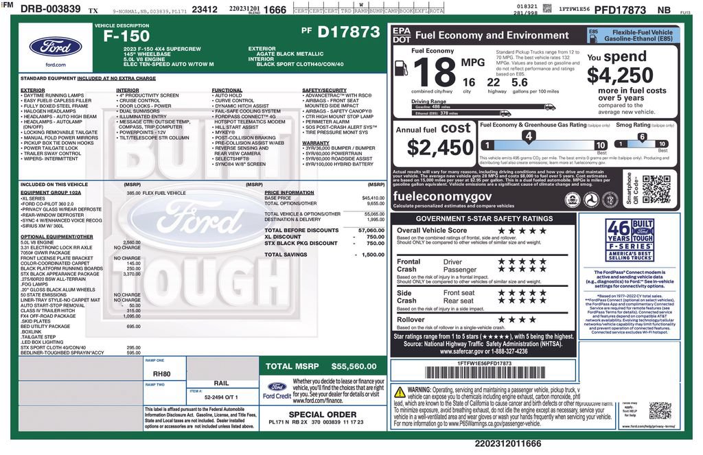 Used 2023 Ford F150 XL w/ STX Black Appearance Package AWD/4WD image 4