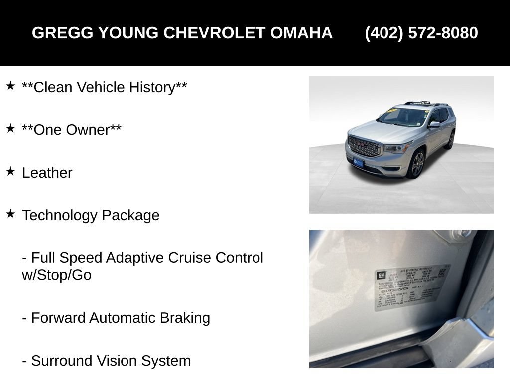 Used 2017 GMC Acadia Denali w/ Technology Package AWD/4WD image 7