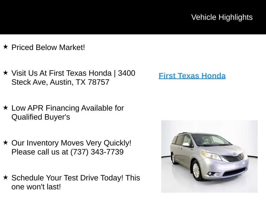 Used 2013 Toyota Sienna XLE FWD image 9