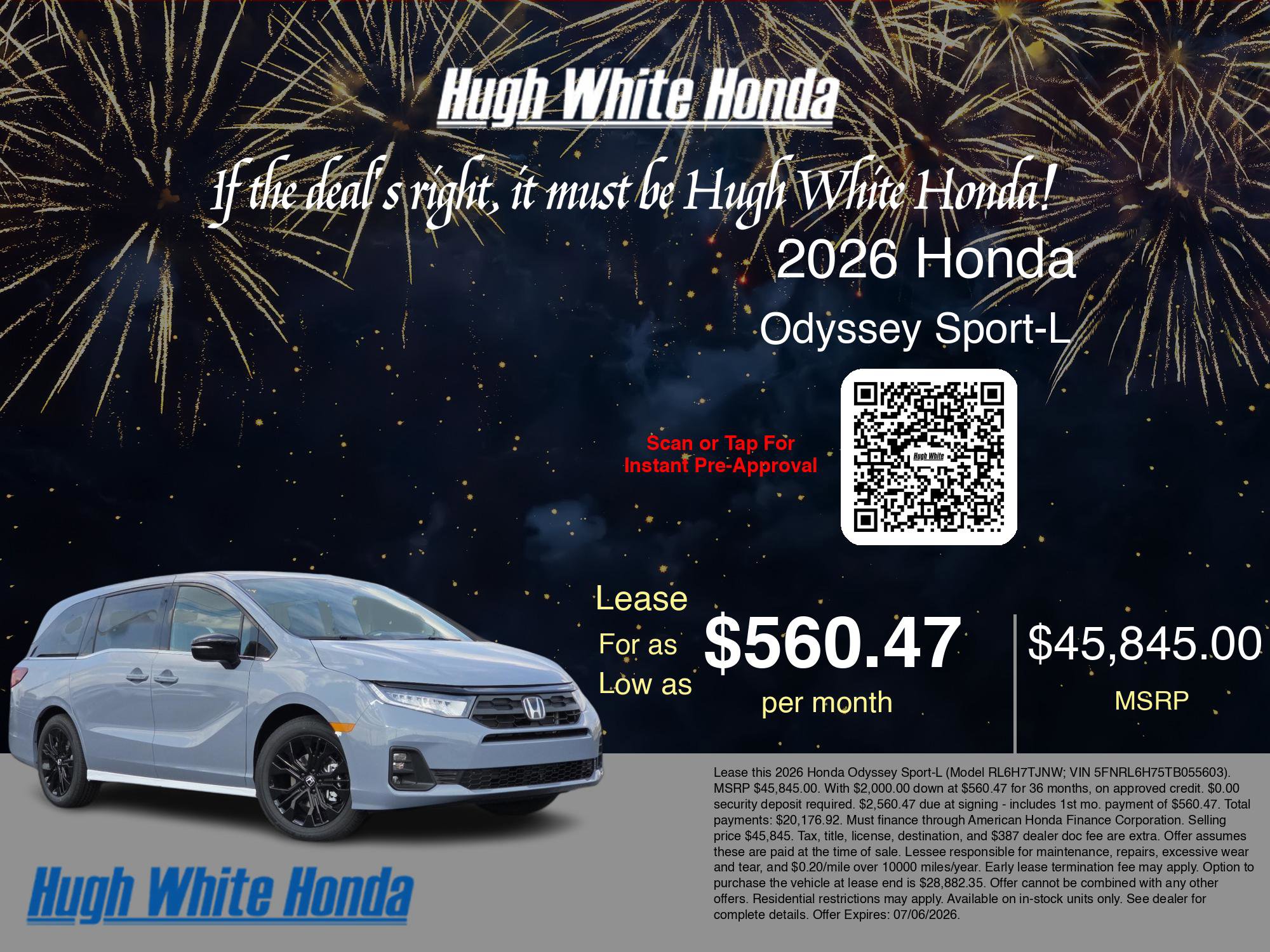 New 2026 Honda Odyssey Sport-L image 3
