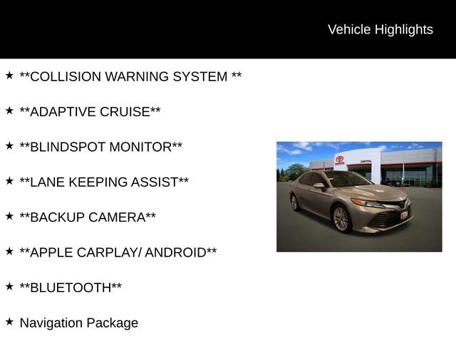 Used 2020 Toyota Camry XLE w/ Navigation Package image 2