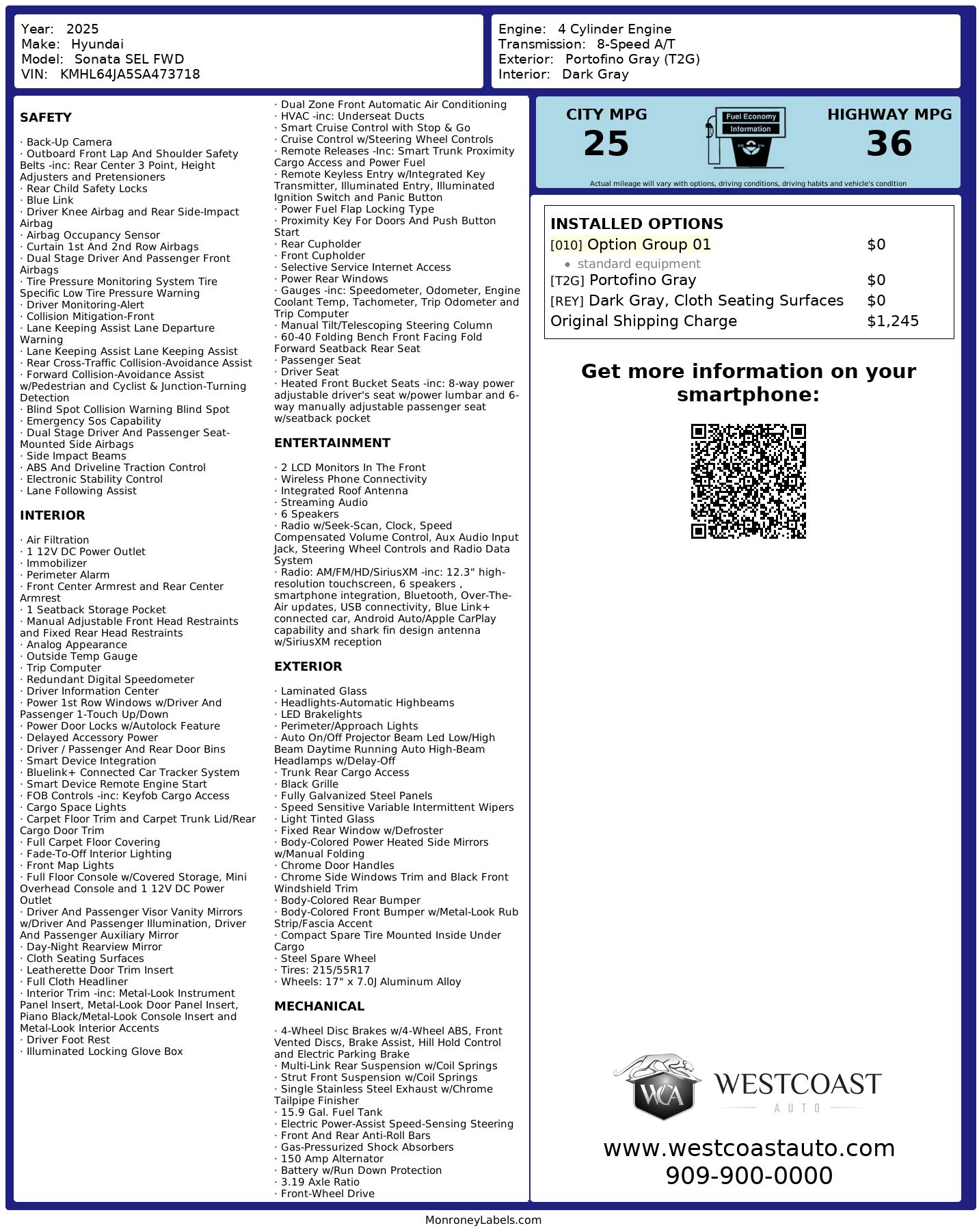 Used 2025 Hyundai Sonata SEL image 5