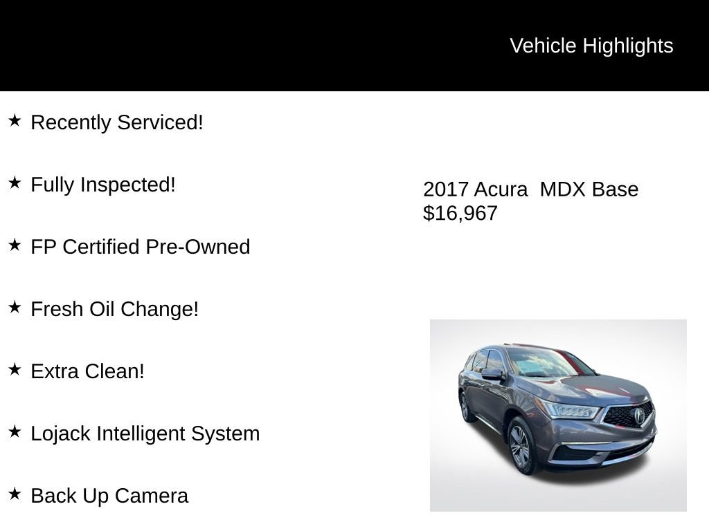 Used 2017 Acura MDX FWD image 2
