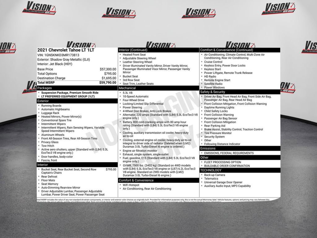 Used 2021 Chevrolet Tahoe LT image 44