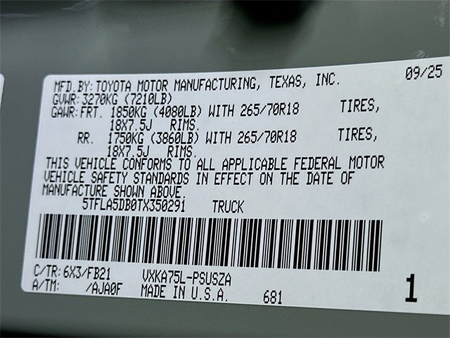 New 2026 Toyota Tundra SR5 image 17