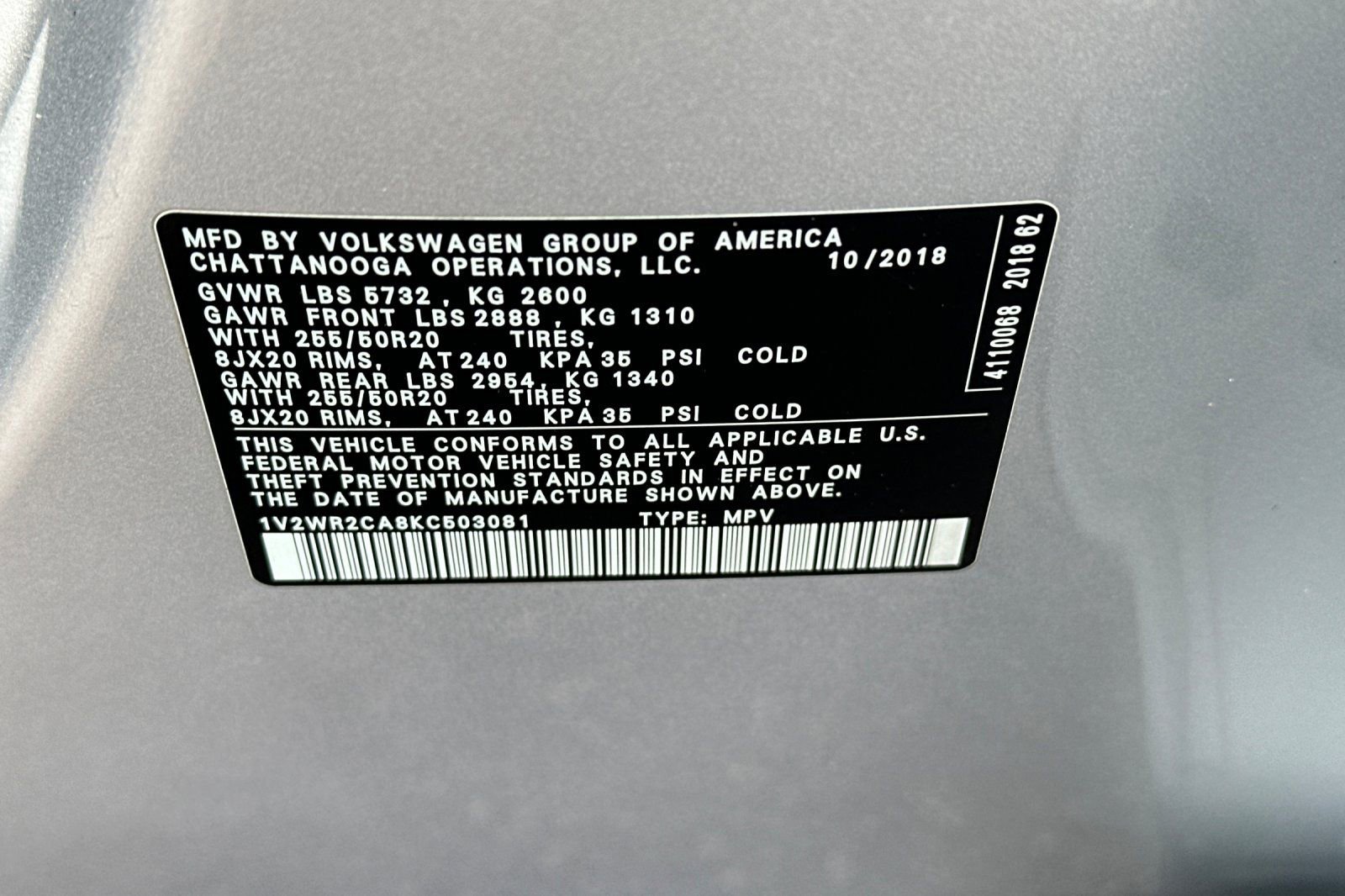 Used 2019 Volkswagen Atlas SE w/ Panoramic Sunroof Package image 30