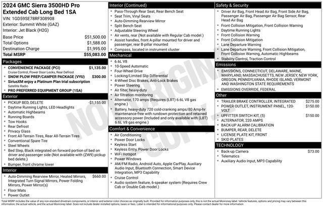 New 2024 GMC Sierra 3500 Pro w/ Convenience Package image 27