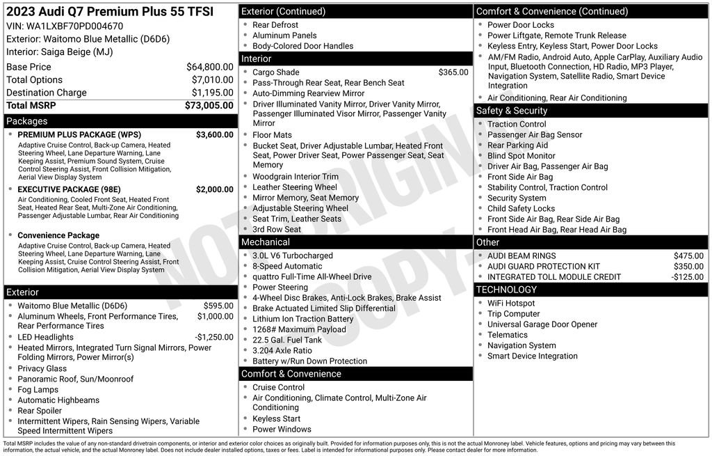 Used 2023 Audi Q7 3.0T Premium Plus w/ Premium Plus Package image 15