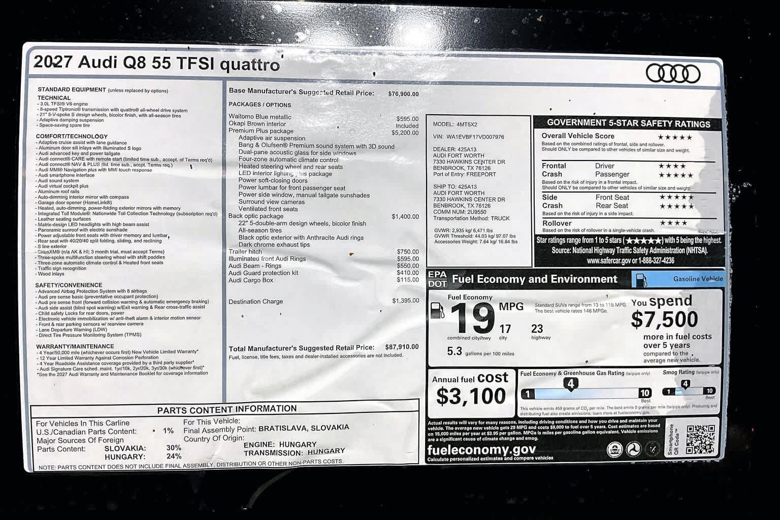 New 2027 Audi Q8 Premium Plus AWD/4WD image 19
