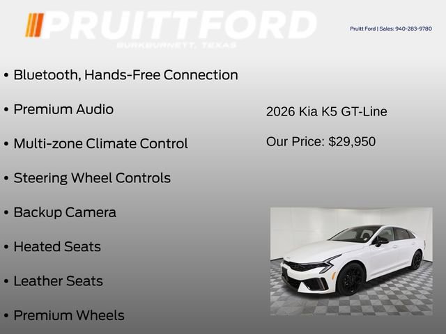 Used 2026 Kia K5 GT-Line w/ GT-Line Premium Package FWD image 13
