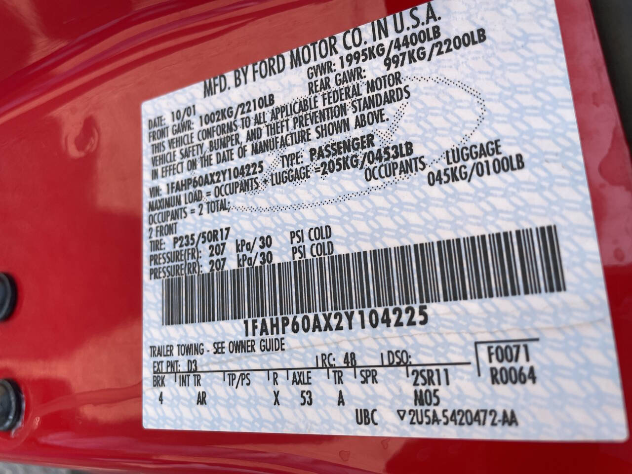 Used 2002 Ford Thunderbird Deluxe image 85