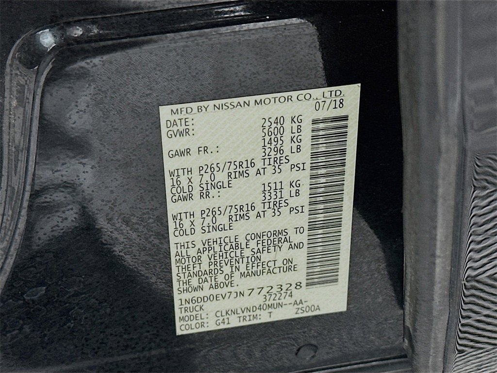 Used 2018 Nissan Frontier PRO-4X w/ Pro-4x Luxury Package image 34