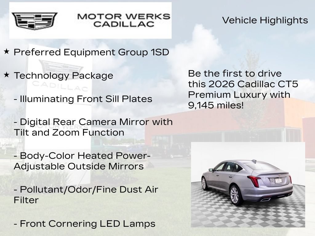 Certified 2026 Cadillac CT5 Premium Luxury w/ Technology Package AWD/4WD image 7