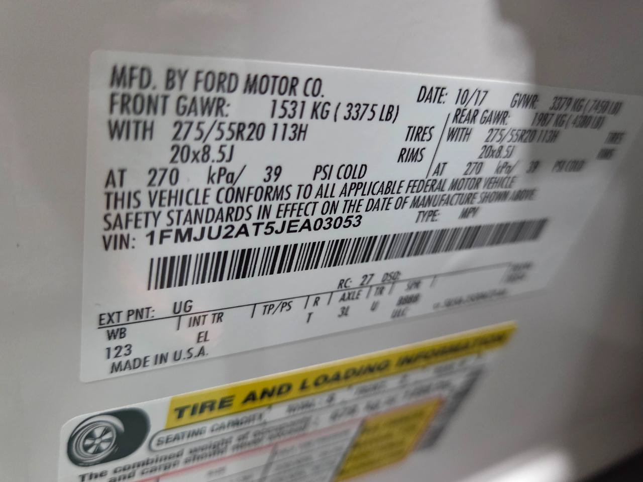 Used 2018 Ford Expedition Limited w/ Equipment Group 301A AWD/4WD image 54