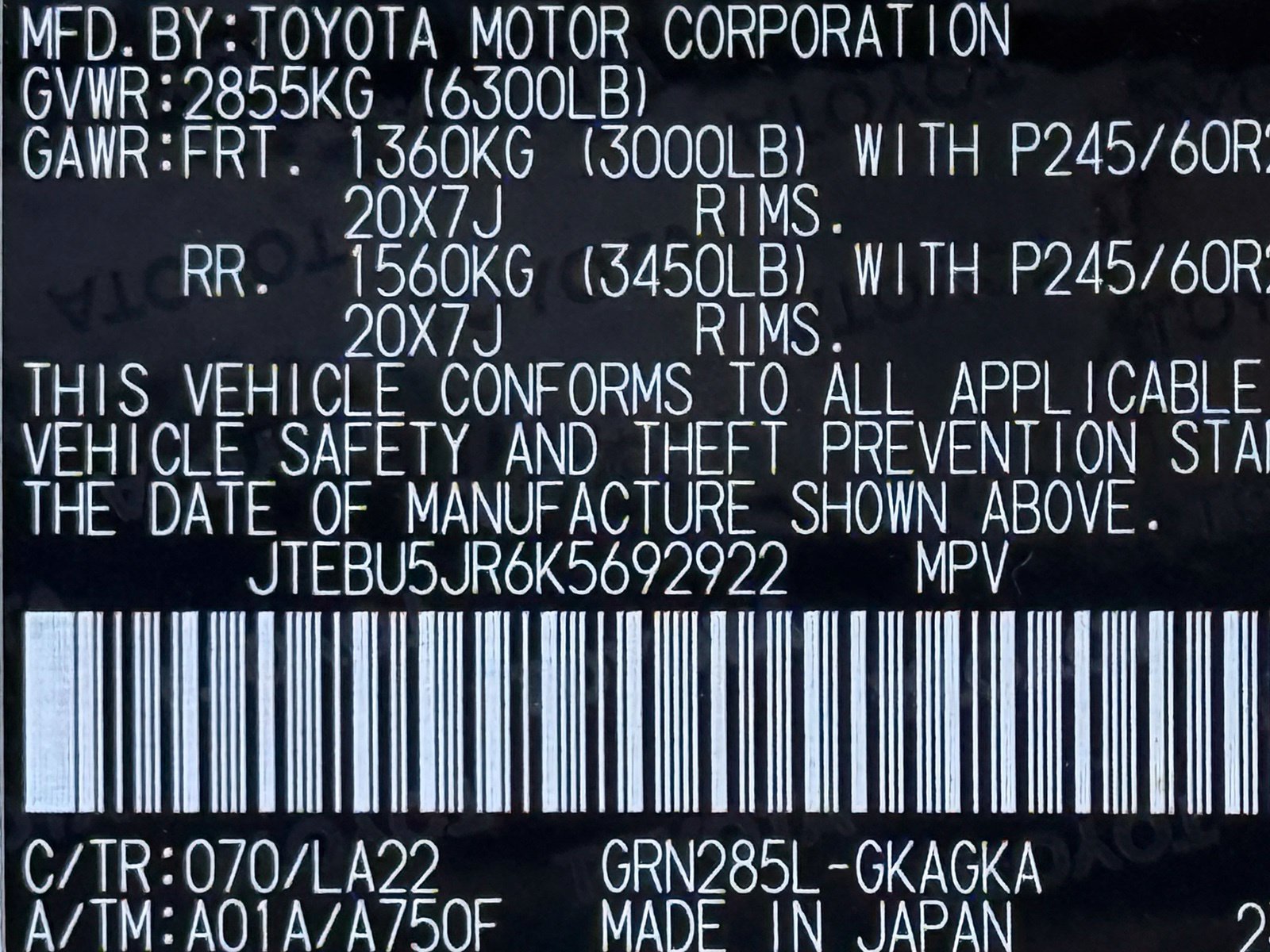 Used 2019 Toyota 4Runner Limited AWD/4WD image 51