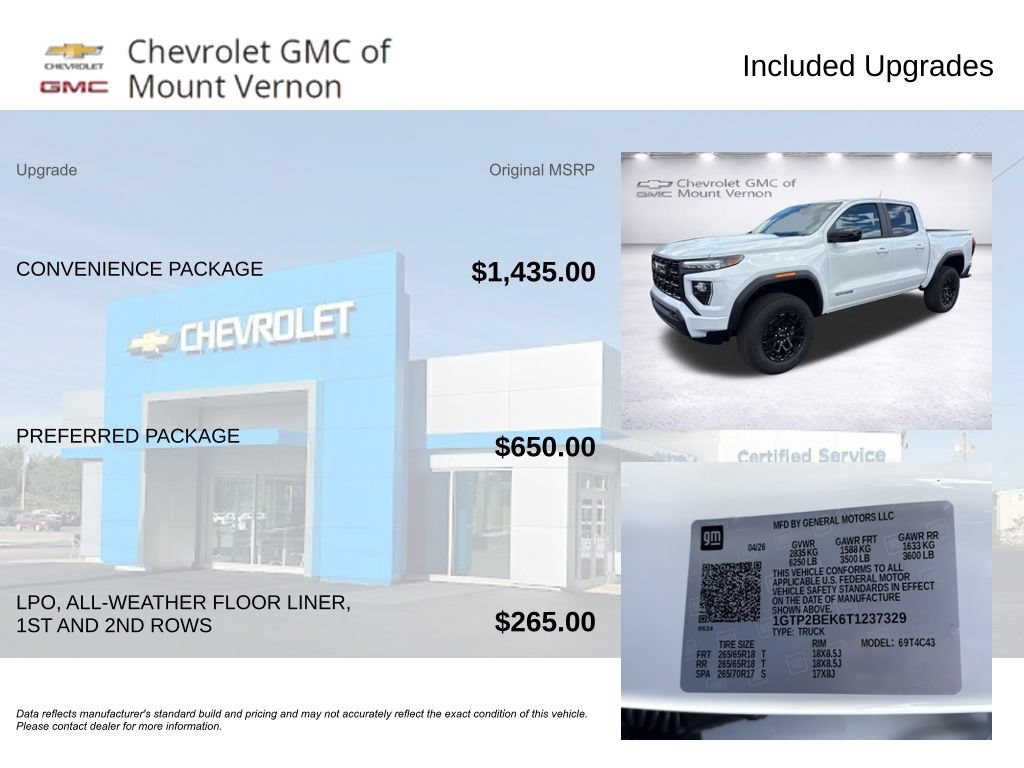 New 2026 GMC Canyon Elevation w/ Convenience Package AWD/4WD image 6