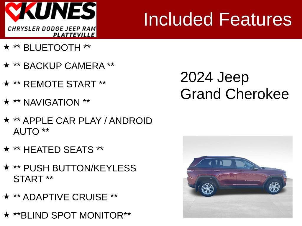 Used 2024 Jeep Grand Cherokee Limited AWD/4WD image 2