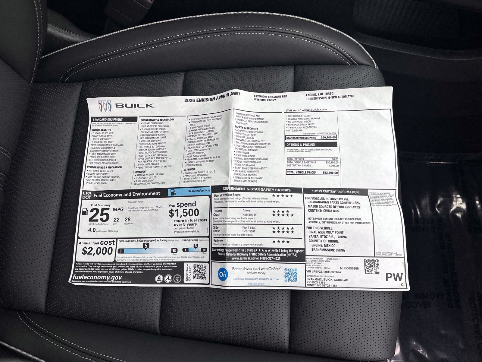 Used 2026 Buick Envision Avenir AWD/4WD image 39
