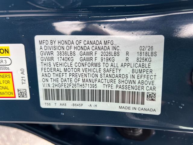 New 2026 Honda Civic LX image 18