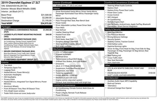 Used 2019 Chevrolet Equinox LT AWD/4WD image 4