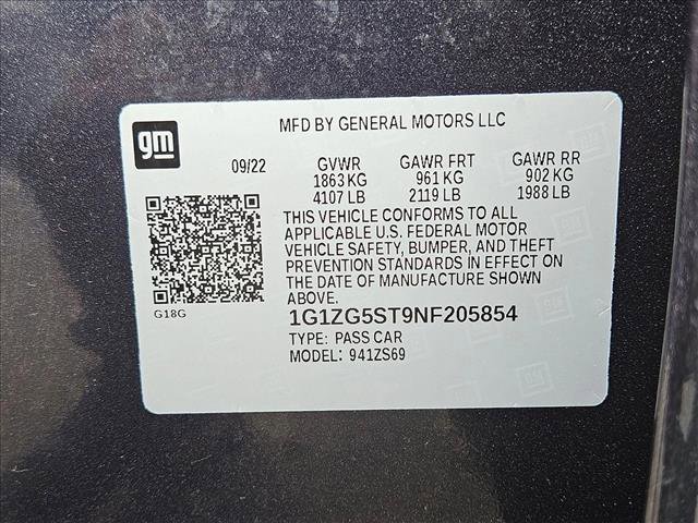 Certified 2022 Chevrolet Malibu RS image 20