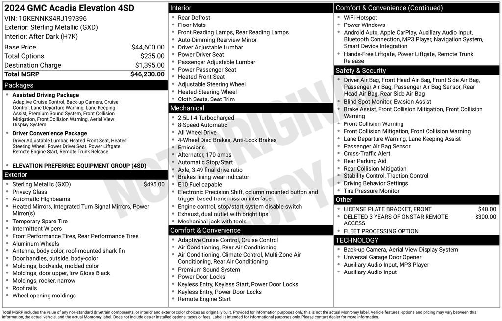 Used 2024 GMC Acadia Elevation image 5