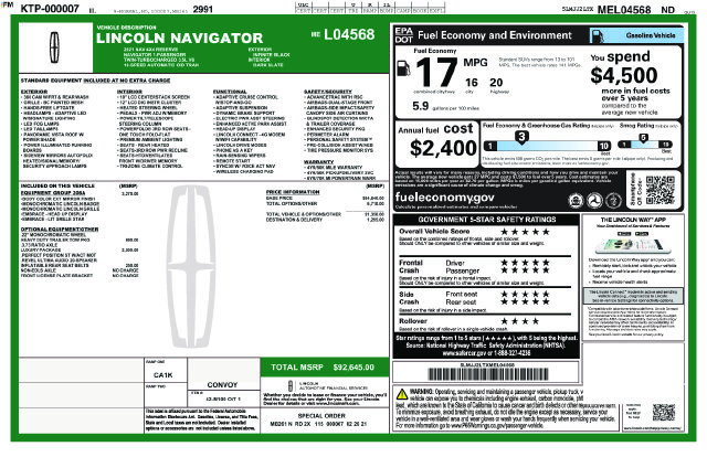 Used 2021 Lincoln Navigator Reserve AWD/4WD image 12
