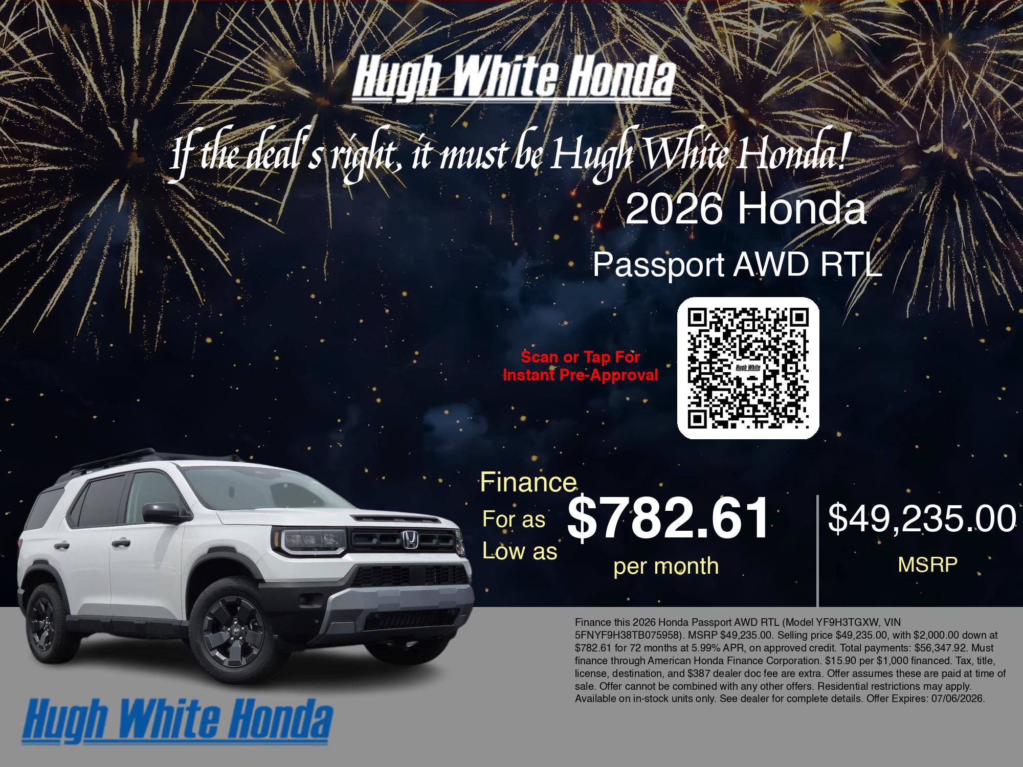 New 2026 Honda Passport RTL image 7