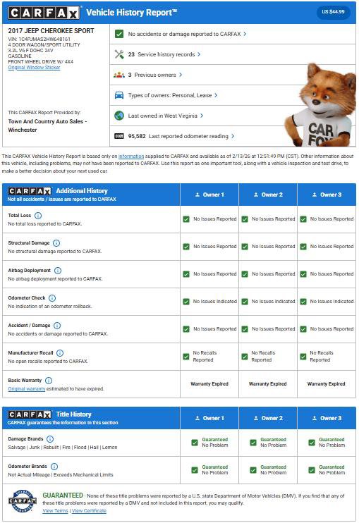 Used 2017 Jeep Cherokee Sport w/ Cold Weather Group image 40