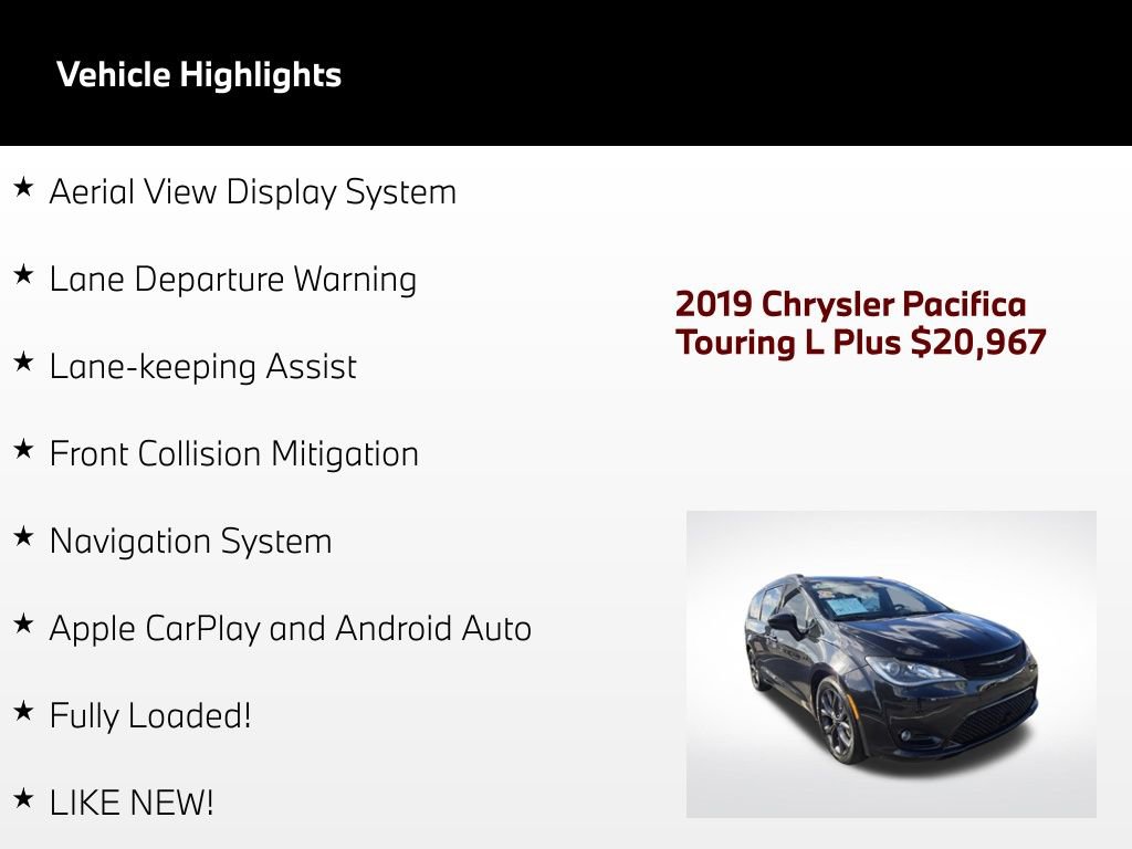 Used 2019 Chrysler Pacifica Touring-L Plus w/ Advanced Safetytec Group FWD image 4