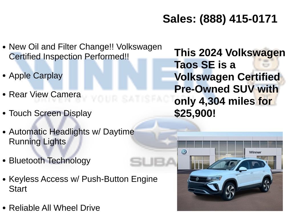 Certified 2024 Volkswagen Taos SE image 7