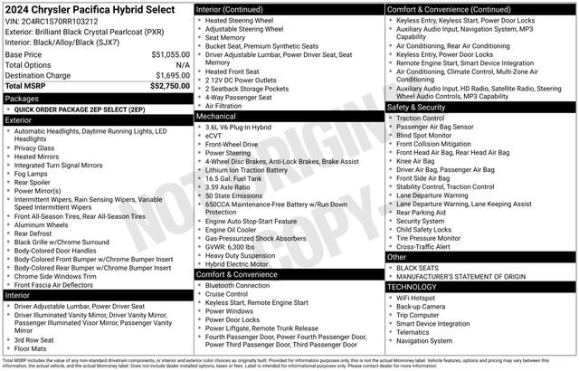 Used 2024 Chrysler Pacifica Select image 6