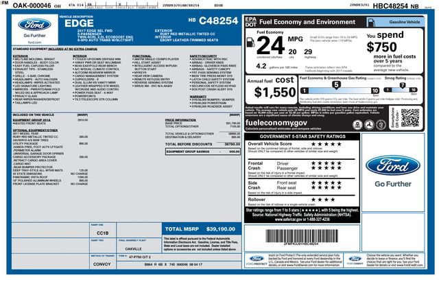 Used 2017 Ford Edge SEL w/ Equipment Group 201A FWD image 31