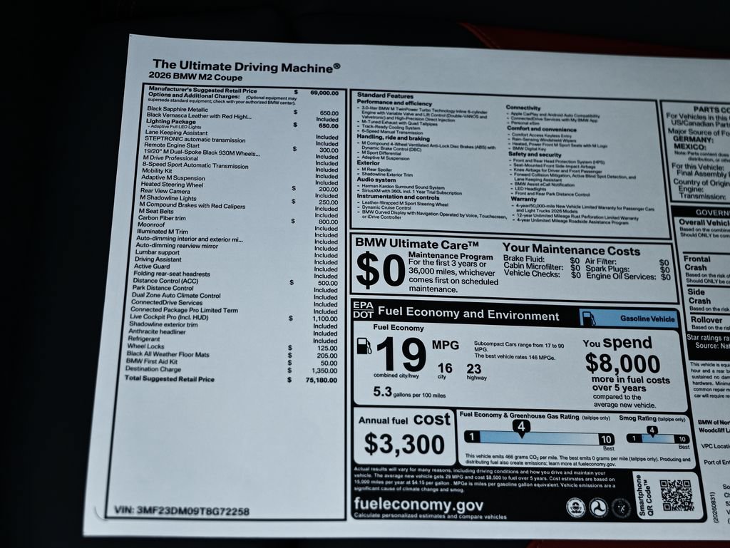 New 2026 BMW M2 w/ Lighting Package RWD image 25