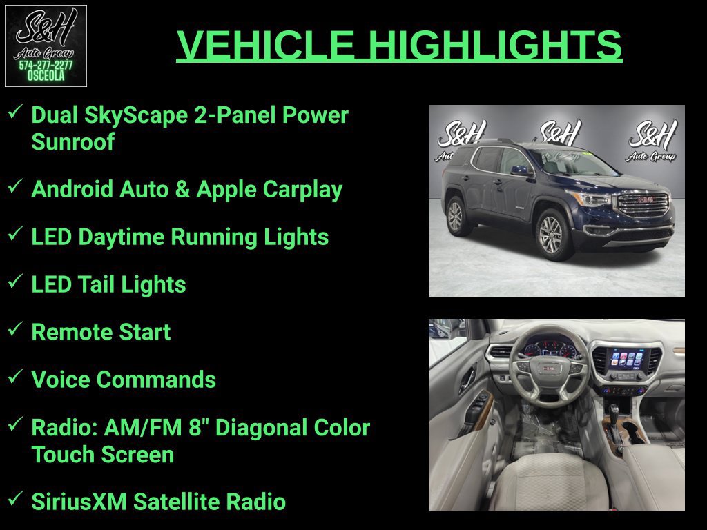 Used 2017 GMC Acadia SLE w/ Driver Alert Package I AWD/4WD image 3