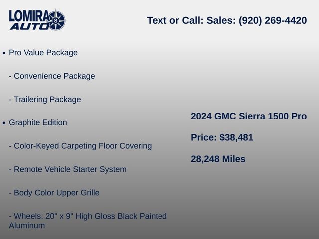 Used 2024 GMC Sierra 1500 Pro w/ Graphite Edition AWD/4WD image 9