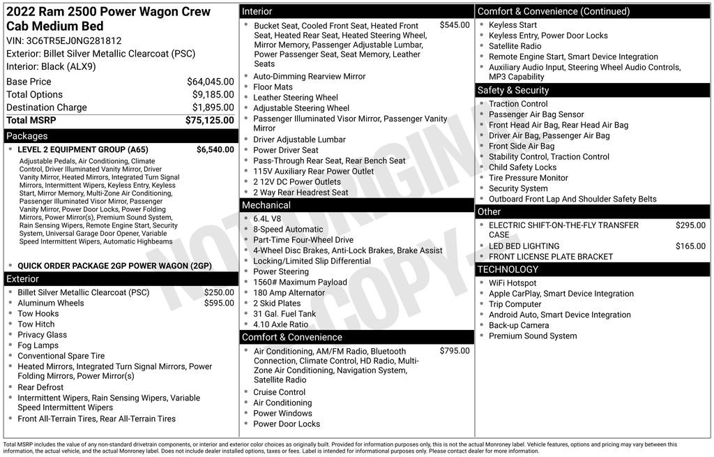 Used 2022 RAM 2500 Power Wagon w/ Level 2 Equipment Group image 6